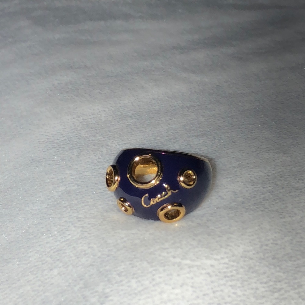 Purple and gold Coach ring - Picture 3 of 6